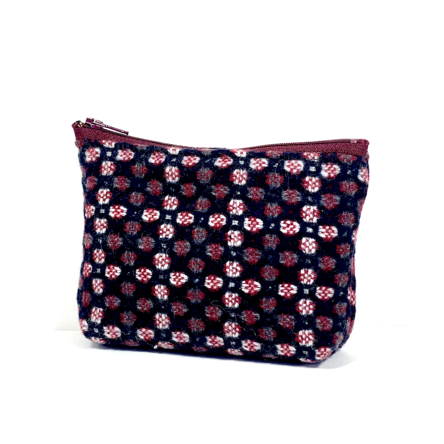 Porte Monnaie, porte cartes, laine bouillie, noir, gris, rouge, Pas Si Muette, fabrication française, idée cadeau,