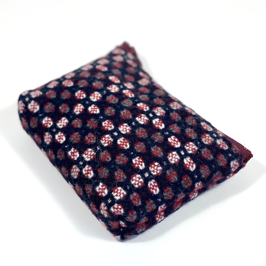 Porte Monnaie, porte cartes, laine bouillie, noir, gris, rouge, Pas Si Muette, fabrication française, idée cadeau,