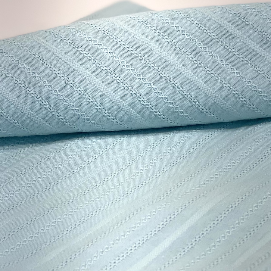 Chèches coton, Pas Si Muette. Popeline decCoton ajouré vert d'eau. Fabrication française. Idée cadeau