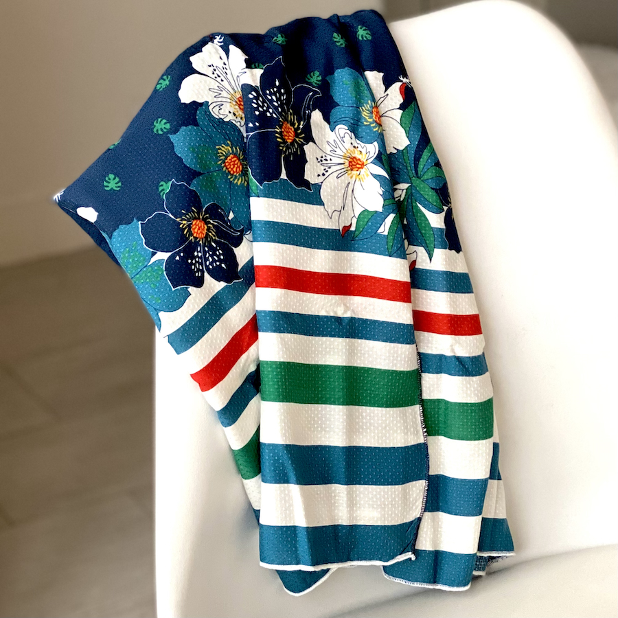 Foulard fleurs, Pas Si Muette, fabrication française, idée cadeau